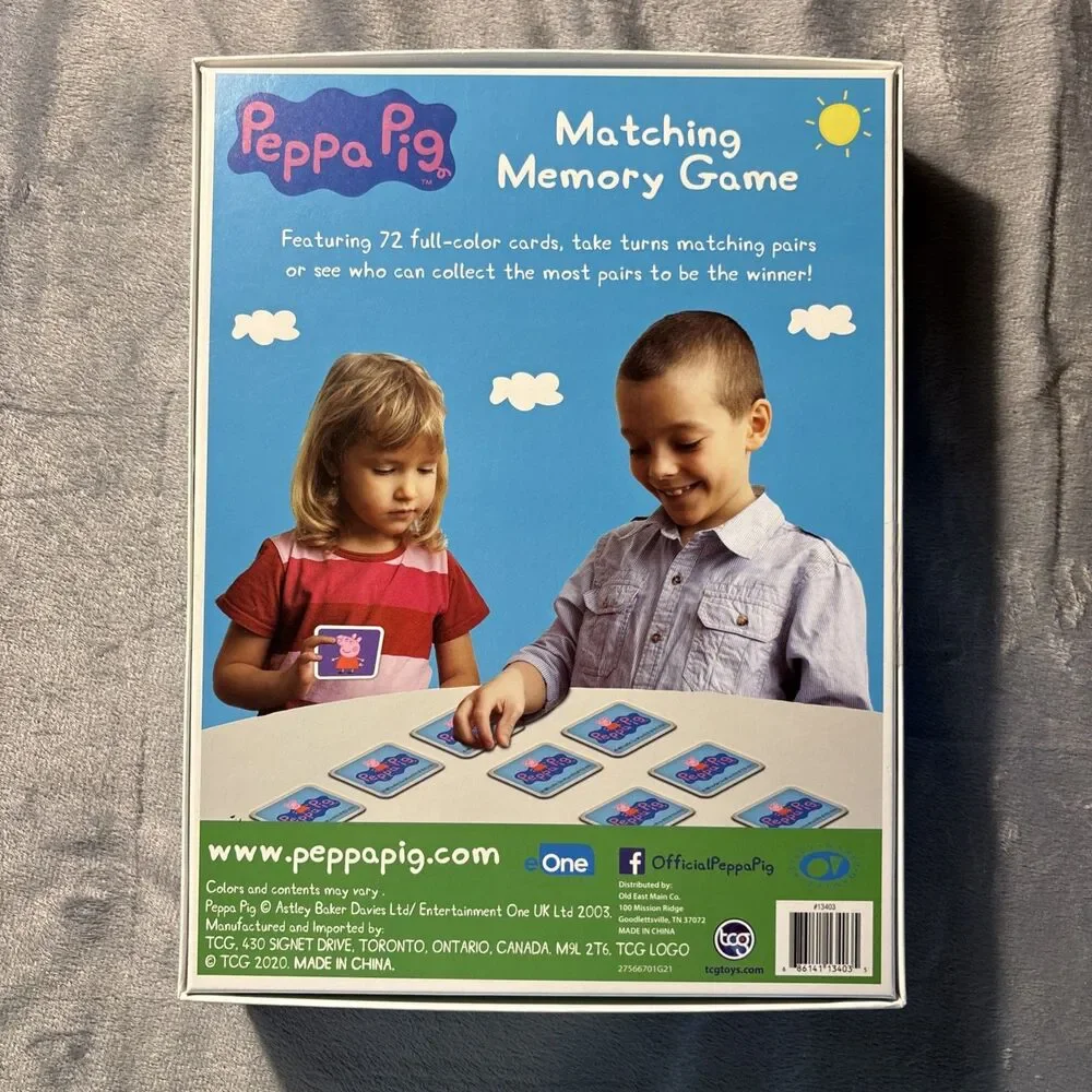 Peppa Pig Memory Matching Game Sealed